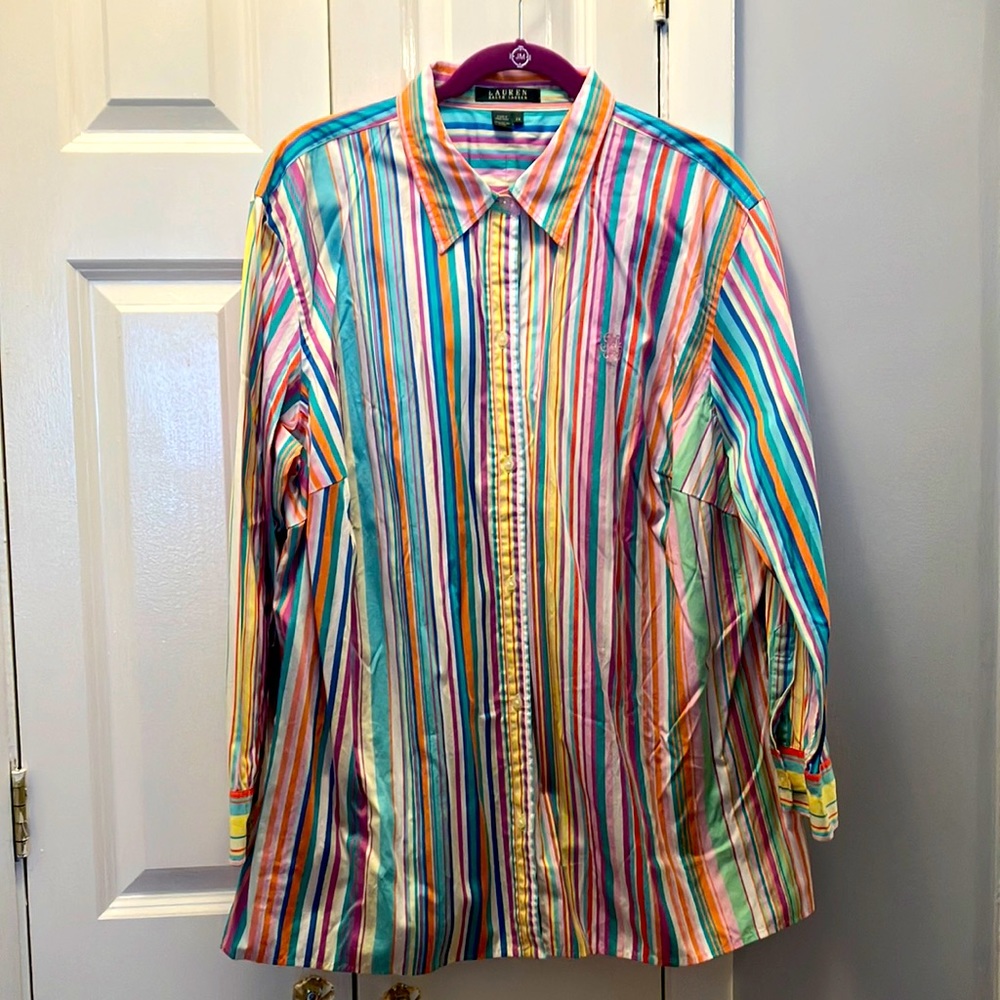 Like New Ralph Lauren Candy Stripe Shirt, size 2X